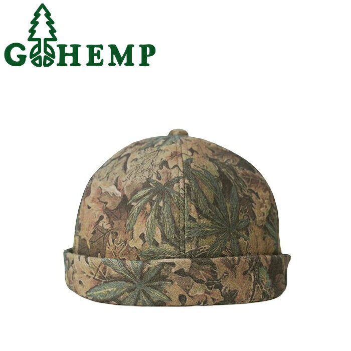 ヘンプ 帽子（メンズ） GOHEMP ゴーヘンプ GHG0236CMN HEMP ROLL CAP ヘンプ ロール キャップ ロゴ 日本製 帽子 柄 迷彩 フィッシャーマン サグ キャンプ ナチュラル アウトドア ストリート メンズ レディース ユニセックス CAMO カモ