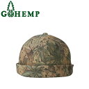 ヘンプ 帽子（メンズ） GOHEMP ゴーヘンプ GHG0236CMN HEMP ROLL CAP ヘンプ ロール キャップ ロゴ 日本製 帽子 柄 迷彩 フィッシャーマン サグ キャンプ ナチュラル アウトドア ストリート メンズ レディース ユニセックス CAMO カモ