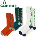 GOHEMP ゴーヘンプ GHG0086GLL BOUCLE LOGO PILE CREW SOCKS ブークル ロゴ パイル クルー ソックス ヘンプ オーガニック コットン 靴下 麻 ハイソックス ヘンプ ナチュラル ストリート シンプル アウトドア 日本製 メンズ レディース ユニセックス 3カラー 2023AW