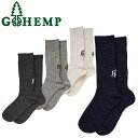 GOHEMP ゴーヘンプ GHG0091GLL SOUVENIR EMB CREW SOCKS サーべニア イーエムビー クルー ソックス ヘンプ オーガニック コットン 靴下 麻 ハイソックス ヘンプ ナチュラル ストリート シンプル アウトドア 日本製 メンズ レディース ユニセックス 3カラー 2023AW