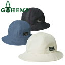 ヘンプ 帽子（メンズ） GOHEMP ゴーヘンプ GHG0243ACV METRO HAT メトロ ハット クルーハット デニム 麻 ロゴ 日本製 帽子 カジュアル ナチュラル アウトドア ストリート メンズ レディース ユニセックス 3カラー