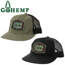 ヘンプ 帽子（メンズ） GOHEMP ゴーヘンプ GHG0253MCP GOHEMP MESH CAP ゴーヘンプ メッシュ キャップ ワッペン ロゴ 帽子 カジュアル ベーシック スタッシュ付き ナチュラル アウトドア ストリート メンズ レディース ユニセックス 2カラー 2024SS