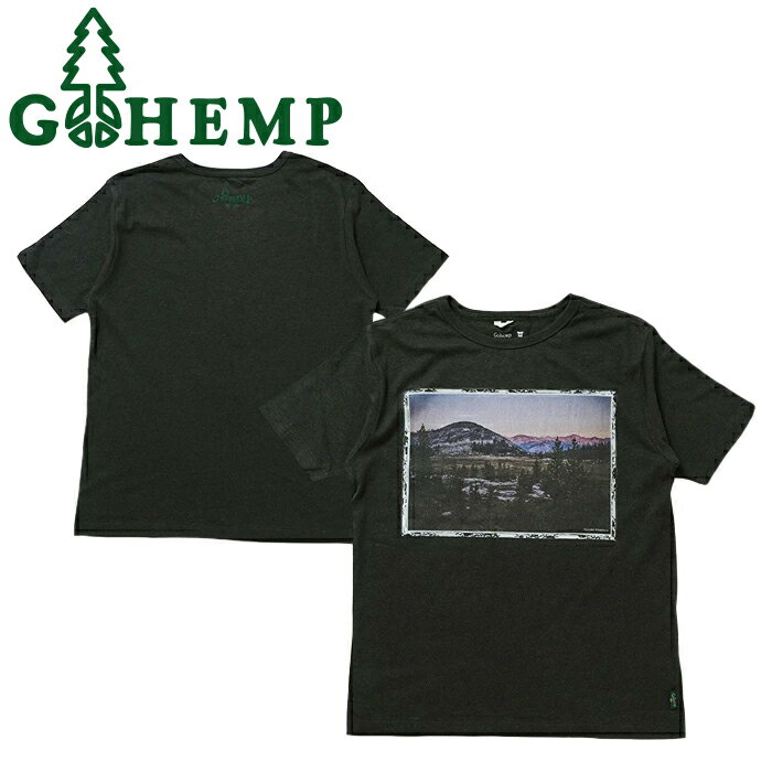 GOHEMP ゴーヘンプ GHC4200YK2 MAGIC HOUR BASIC SHORT SLEEVE TEE マジック アワー ショート スリーブ ティー Tシャツ アート トップス 半袖 カットソー 麻 ナチュラル アウトドア メンズ ユニセックス GUNMETAL GRAY ガンメタルグレー 国内正規 30 OFF セール