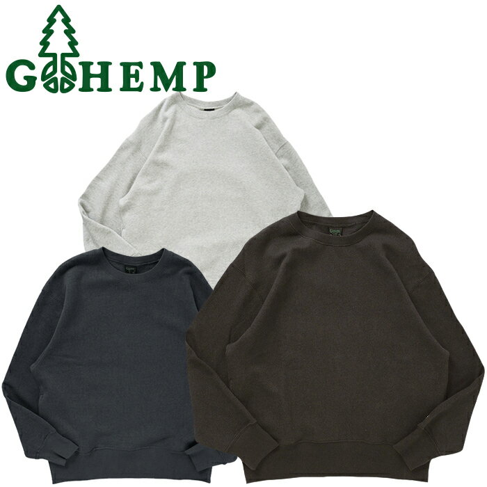 楽天JAIPURGOHEMP ゴーヘンプ GHC4467BS23-2 HEMP CREW SWEAT ヘンプ クルー スウェット クルーネック ポケット トレーナー 裏起毛 麻 トップス ナチュラル アウトドア オーガニック メンズ ユニセックス 3カラー 2023AW