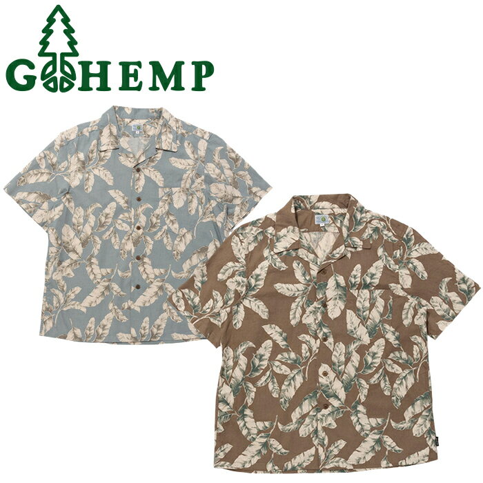 楽天JAIPURGOHEMP ゴーヘンプ GHS3066RSA OPEN MIND SHIRTS オープン マインド シャツ Yシャツ 麻 トップス 半袖 ポケット 柄シャツ オーガニック エスニック ナチュラル カジュアル アウトドア メンズ ユニセックス 2カラー 2024SS