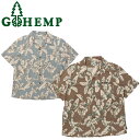 GOHEMP ゴーヘンプ GHS3066RSA OPEN MIND SHIRTS オープン マインド シャツ Yシャツ 麻 トップス 半袖 ポケット 柄シャツ ...