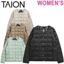 TAION 体温 タイオン TAION-W104 BASIC CREWNECK BUTTON INNER DOWN JACKET (レディース) ベーシック ク...