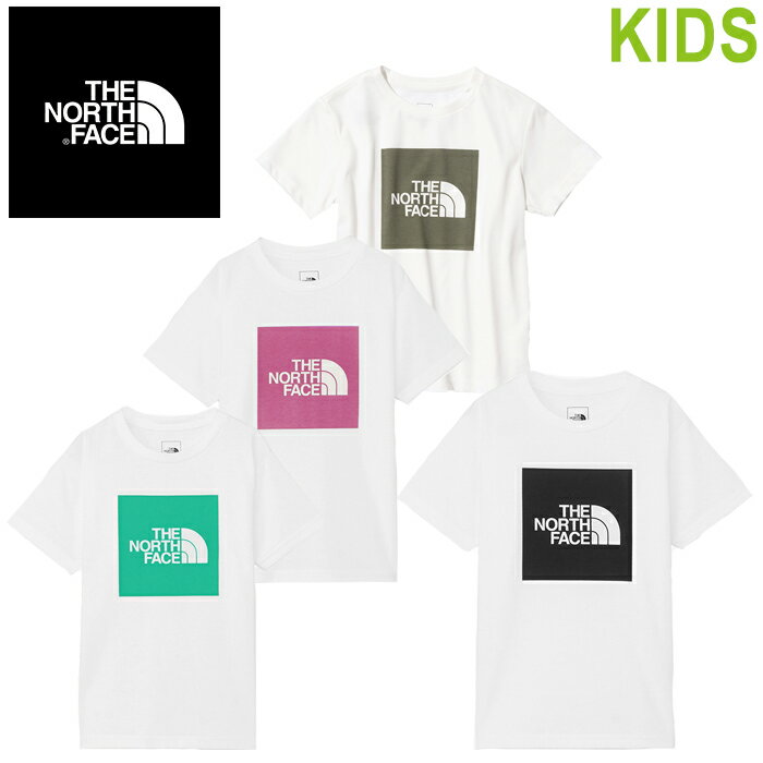 楽天JAIPURTHE NORTH FACE ザ ノースフェイス NTJ32361 S/S COLORED SQUARE LOGO TEE （キッズ） ショートスリーブ カラード スクエア ロゴ ティー Tシャツ 半袖 トップス カットソー ボックスロゴ 子供用 子供服 男の子 女の子 キッズ 4カラー 国内正規 2024SS