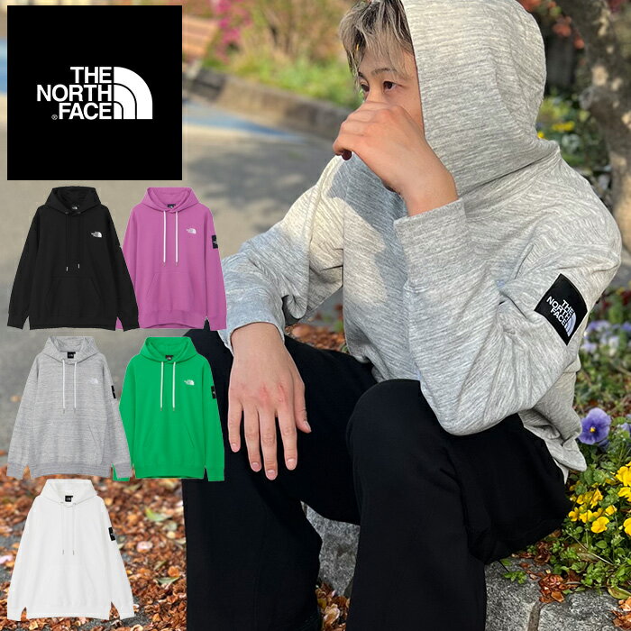 THE NORTH FACE ザ ノースフェイス NT12333 SQUARE LOGO HOODIE スクエア ロゴ フーディー パーカー プルオーバー トップス 裏毛 吸汗 速乾 ストリート アウトドア スポーツ メンズ ユニセック…