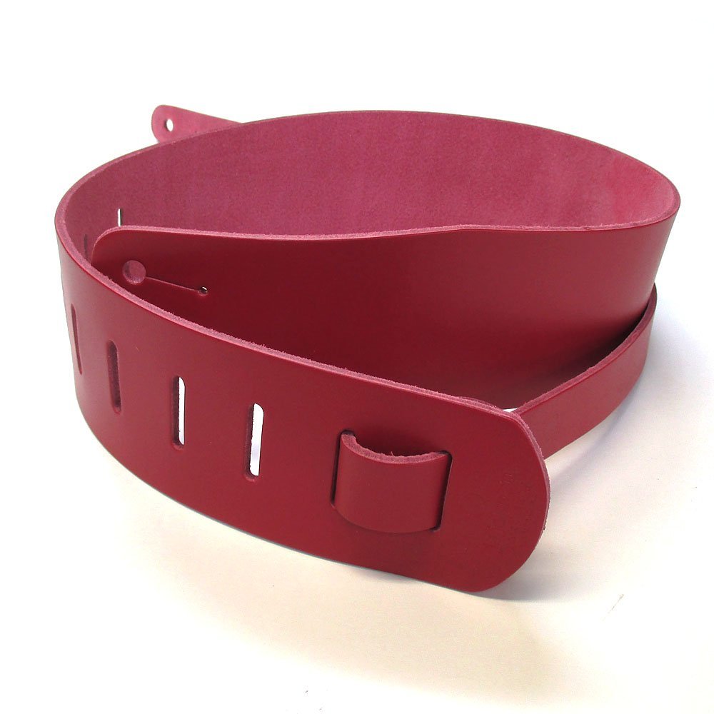 JAJABOON 本革ギターストラップ【WILD SIDE】 68mm L(ロング)赤 本革(レザー)製