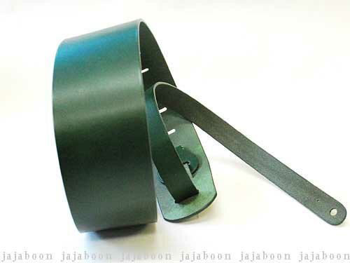 JAJABOON 本革ギターストラップ68mm グリーン 本革（レザー）製