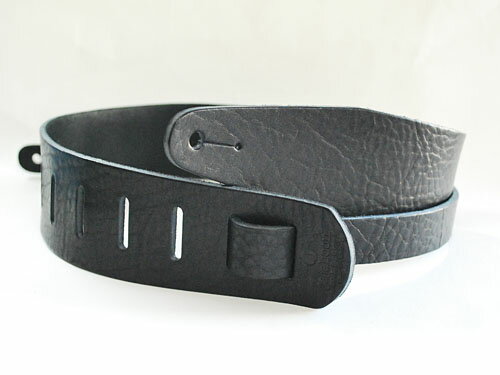 JAJABOON 本革ギターストラップ【WILD SIDE】 58mm 黒(シボ加工) 本革(レザー)ジャジャブーン製