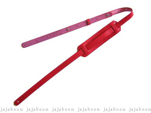 JAJABOON 牛革ギターストラップ　選べる肩パット付き　赤（レッド） 本革（レザー）製【smtb-m】 2