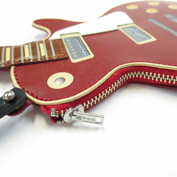 JAJABOON レスポールコインケース　レッド本革（レザー）製
