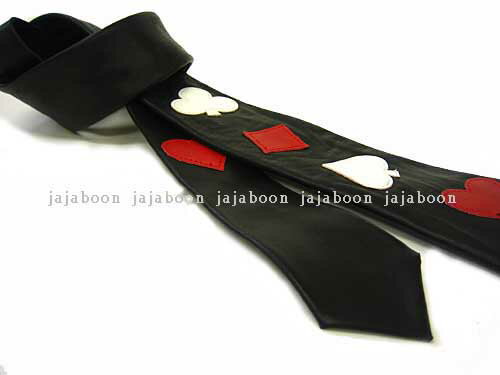 JAJABOON レザーネクタイ トランプ 本革（レザー）製