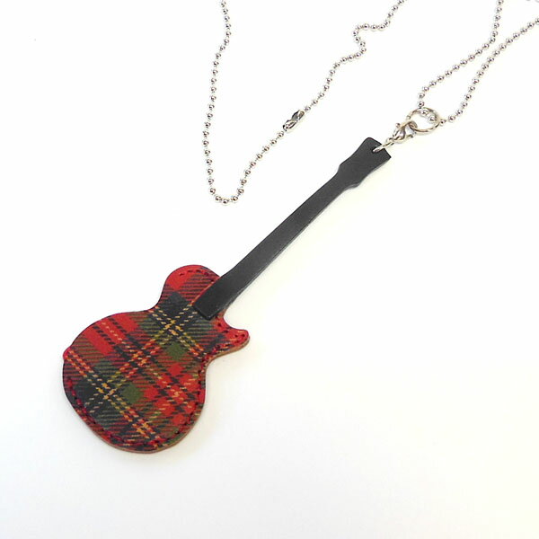 JAJABOON 【メール便OK★】ギターペンダント レスポールタイプ ROYALタータンチェック(ギターピック付)