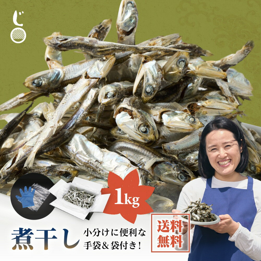 煮干し 1kg （1000g） 産地直送 瀬戸内海産 無添加 無着色 おやつ おつまみ 出汁 健康 カルシウム 旨味成分 厳選素材 じゃこ丸海産 木村海産