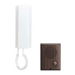 玄関1ヵ所、室内1台の2ヵ所間専用ドアホン●受話器でしっかり通話●玄関子機には夜でも位置がわかる夜間表示灯を採用しました。●ACコンセント不要で壁に取付できます。●お隣と呼出音色を変えることができるので、　アパート等におすすめします。（呼出...