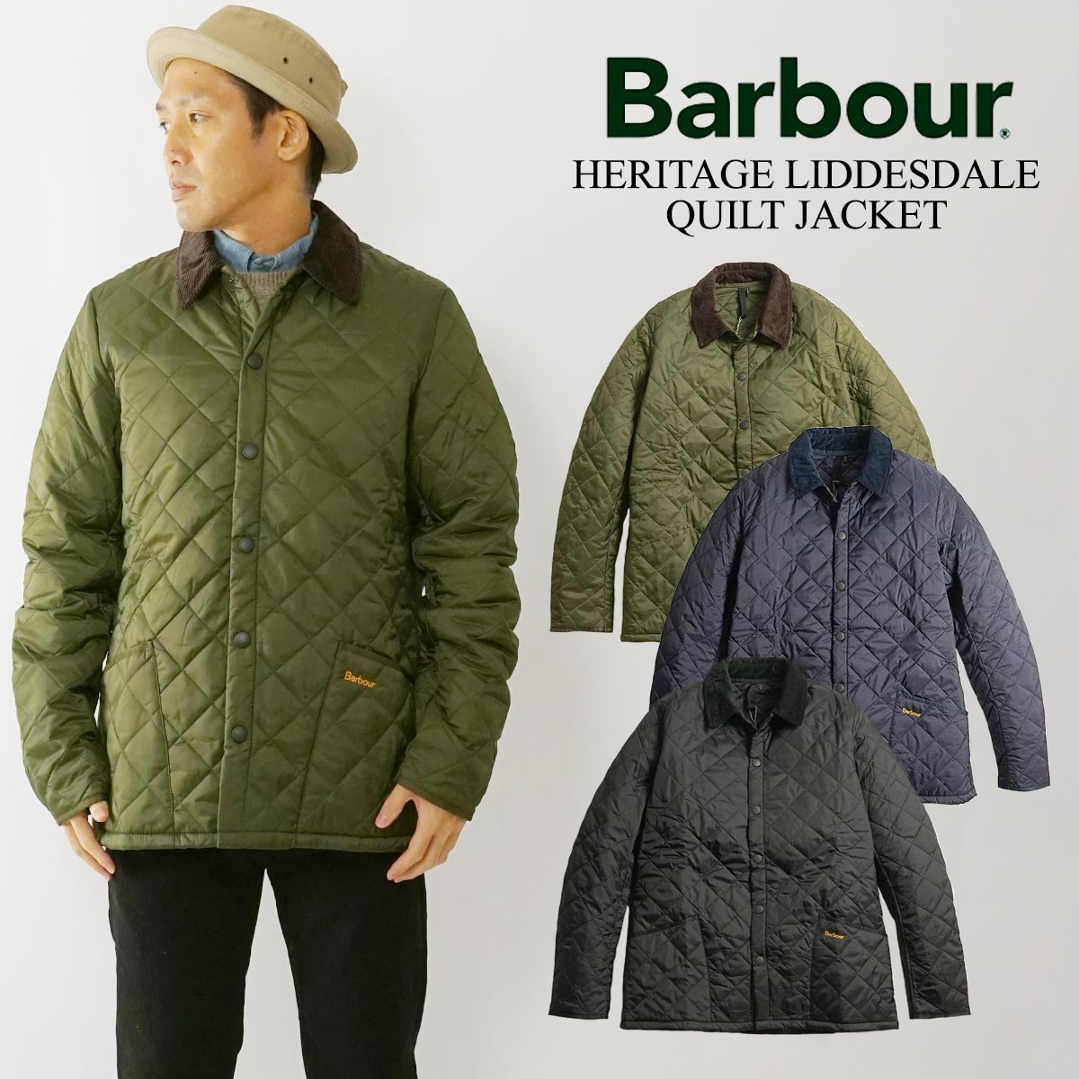 バブアー キルティングコート メンズ バブアー Barbour ヘリテージ リッズデイル キルト ジャケット (メンズ XXS-XXL リッズデール キルティング スリムフィット）