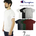 チャンピオン Champion #T425 5.2オンス 半袖 Tシャツ ｜ 無地 アメリカ流通モデル 丸胴 タグレス 目玉ロゴ シンプル ホワイト ブラック ネイビー グレー グリーン 白 黒 紺 サイズ S M L XL カジュアル ストリート