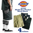 ディッキーズ Dickies 42283 13インチ セルフォンポケット ワークショーツ ｜ メンズ ハーフパンツ ルーズフィット ショートパンツ USAライン 定番 シワや汚れに強い素材 カーキ ネイビー ブラック グレー レッド ウエストサイズ30-44