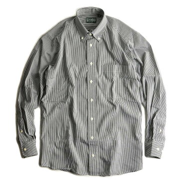 ギットマン ブラザーズ Gitman Bros. ギンガムチェック ボタンダウンシャツ ブラック/ホワイト (アメリカ製 米国製 GINGHAM CHECK B.D. SHIRT 長袖)