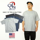 カルクルー Cal Cru 1/16インチ マイクロストライプ 半袖 Tシャツ ｜ メンズ アメリカ製 MADE IN USA マイクロボーダー ナローボーダー ボーダーTシャツ レギュラーサイズ 大きいサイズ S-XXL 2XL アッシュ ホワイト ネイビー ブラック