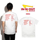インアンドアウトバーガー 半袖 Tシャツ メニュー ホワイト | メンズ S-XXL In-N-Out Burger ご当地Tシャツ 海外買い付け