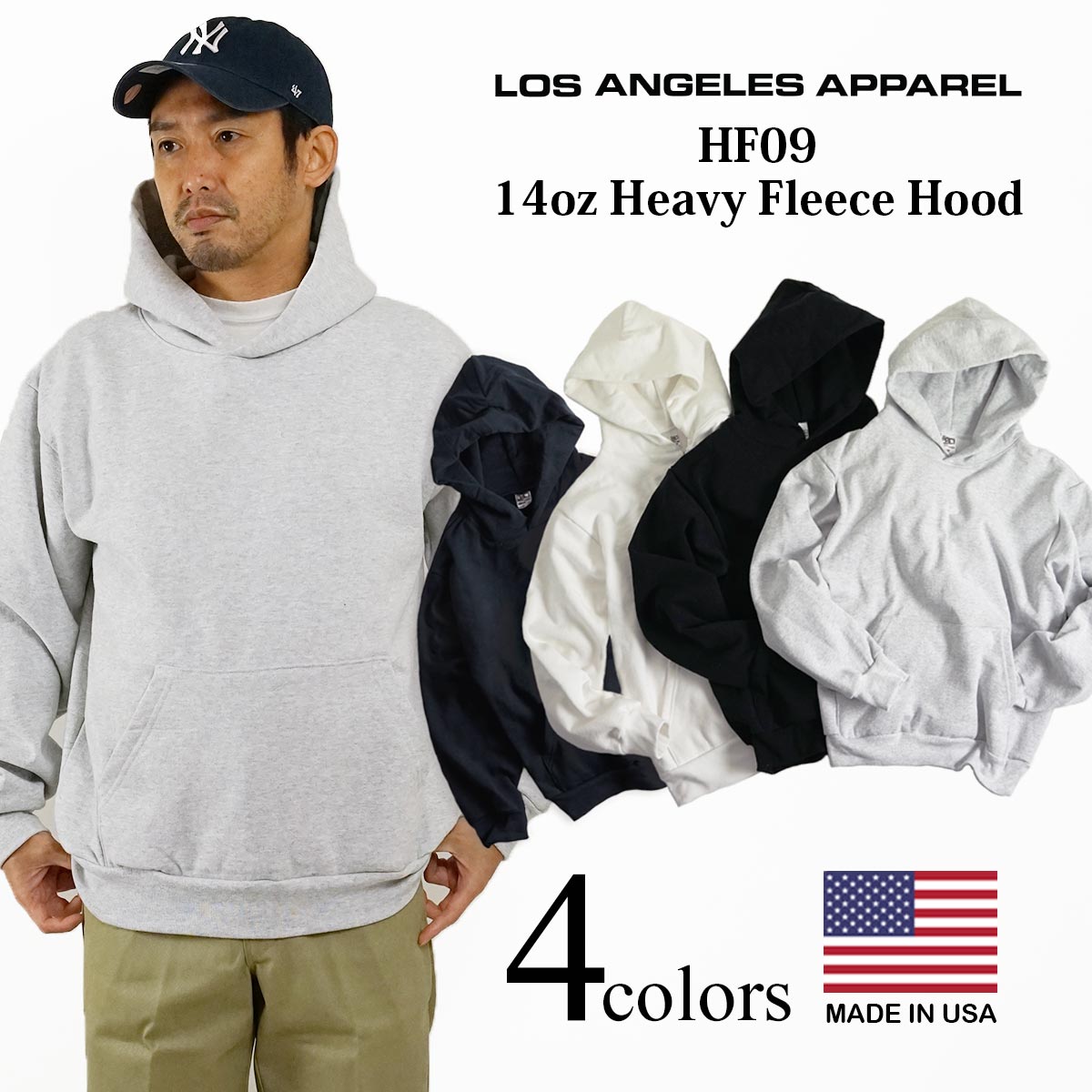 ڥݥۥ󥼥륹ѥ LOSANGELES APPAREL HF09 14 إӡե꡼ ץ륪Сա å    S M L XL XXL ƹ ꥫ MADE IN USA ѡ ȥ졼ʡ 14oz  졼 ֥å ͥӡ ۥ磻   