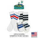 【返品不可】スケーターソックス SKATER SOCKS 14インチ キッズサイズ (子供 女性 レディース ウィメンズ アメリカ製 米国製 ラインソックス チューブソックス）