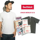 【クーポン配布中】ヘルスニット Healthknit P-906S ヘンリーネック 半袖Tシャツ パッケージ入り | メンズ M-XL パックT