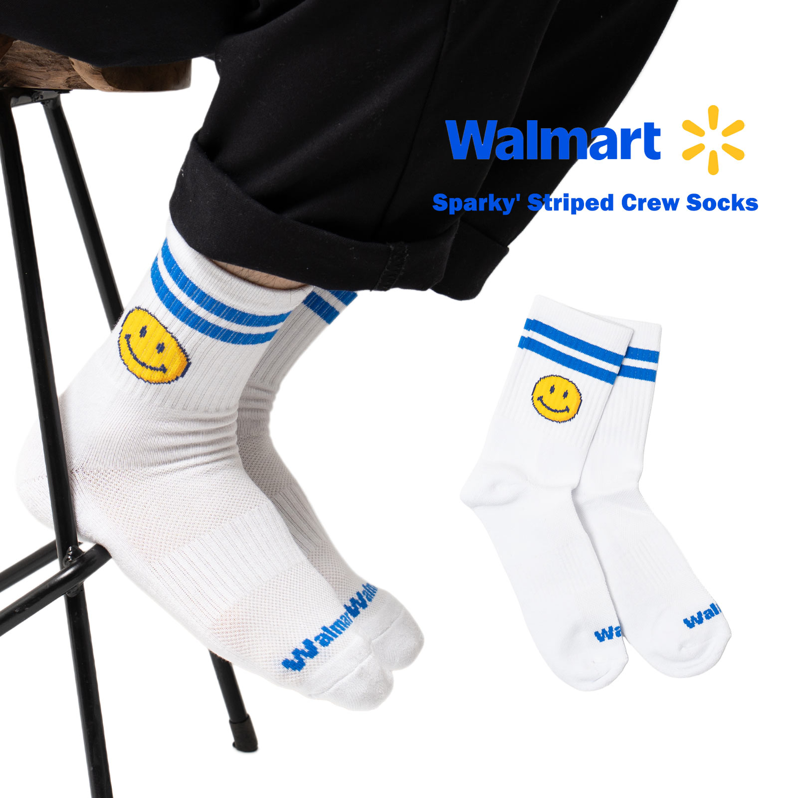 Rakuten - 【返品不可】ウォルマート Walmart スパーキー ストライプソックス ｜ メンズ レディース ユニセックス 靴下 ロゴソックス ラインソックス