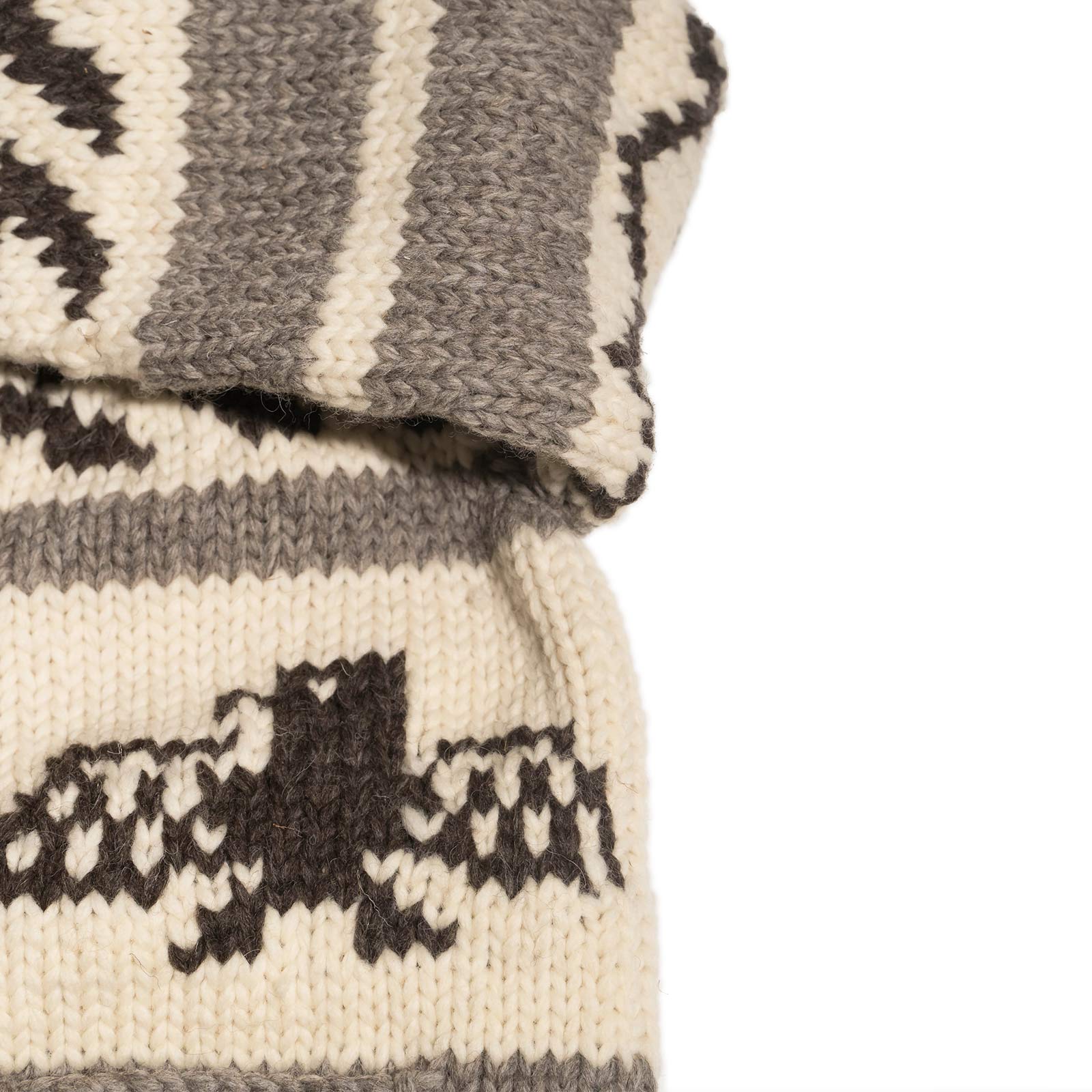 【クーポン配布中】カナタ KANATA カウチンセーター 6プライウール サンダーバードリーフ シールブラウン (カスタムメイド 当店別注モデル カナダ製）