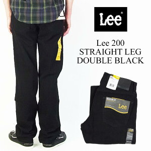 ꡼ Lee #200 ȥ졼  ֥֥å  ǥ˥ѥ  ֥å   쥮顼եå STRAIGHT LEG JEAN DOUBLE BLACK  ֥ 쥮顼 礭 28-42 󥰥29-32