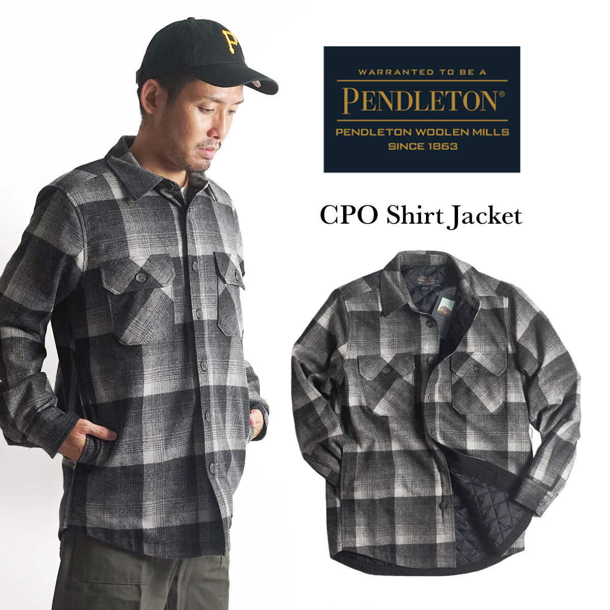 【クーポン配布中】ペンドルトン PENDLETON CPOシャツジャケット チェック(メンズ S-XL ウールシャツ ウールジャケット キルティングライナー）