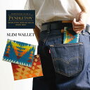 【クーポン配布中】ペンドルトン PENDLETON スリムウォレット (ユニセックス カードケース 名刺入れ 小銭入れ ミニ財布 レザー ウール ネイティブ柄)