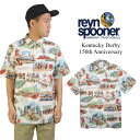 レインスプーナー REYN SPOONER 半袖 アロハシャツ フルオープン ケンタッキーダービー 150周年記念 ｜ メンズ S-XXL 限定 コラボレート スプーナークロス 競馬