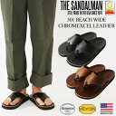 サンダルマン THE SANDALMAN 501 ビーチワイド クロムエクセル（メンズ 25cm～28.5cm レザーサンダル アメリカ製 米国製 ホーウィン ビブラム）