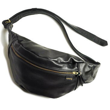 【最大20％OFFクーポン配布中】バンソン VANSON レザー ポーチ ラージ ファニーパック ブラック(父の日 LARGE FANNY PACK）