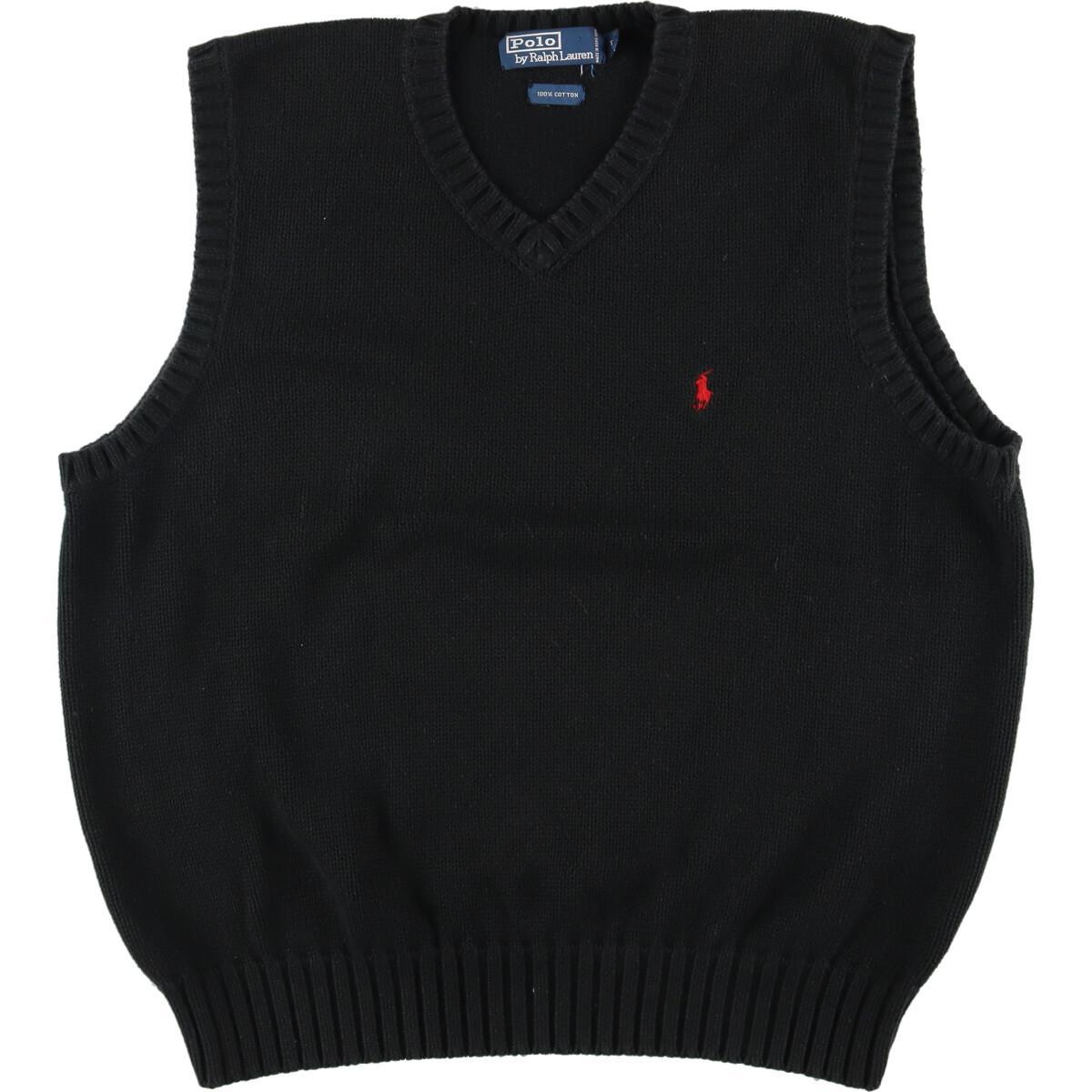 古着 ラルフローレン Ralph Lauren POLO by Ralph Lauren Vネック コットンニットベスト メンズL /eaa135364 【中古】 【220801】