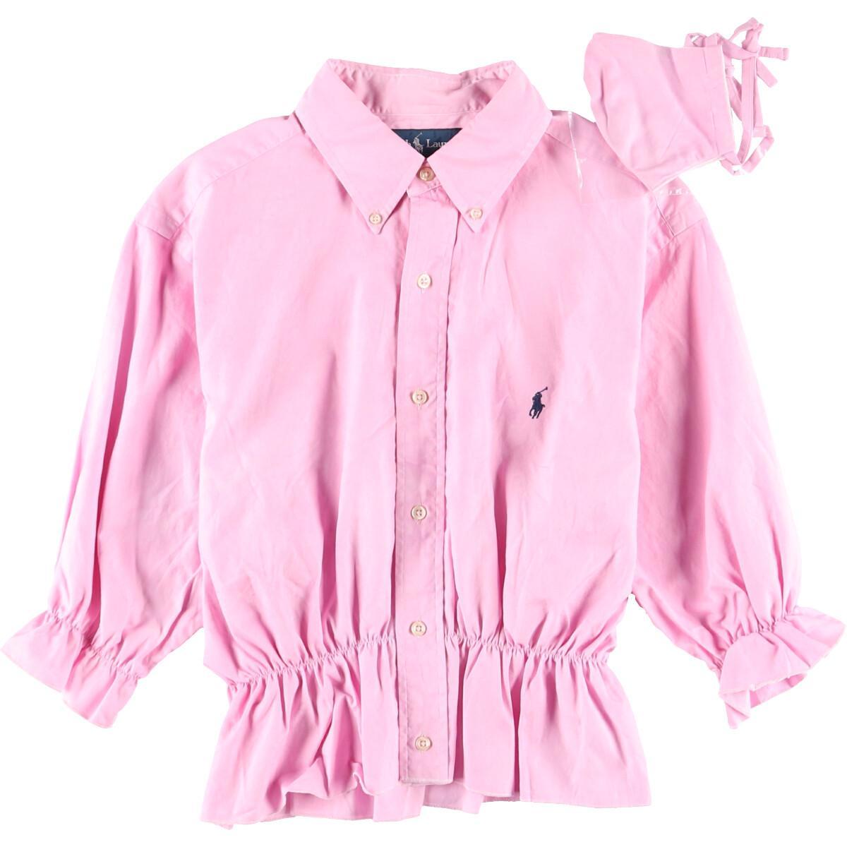 古着 JAMリメイク ラルフローレン Ralph Lauren マスクセット バルーンスリーブシャツ フリーサイズ /eaa170064 【210618】【HNY22】