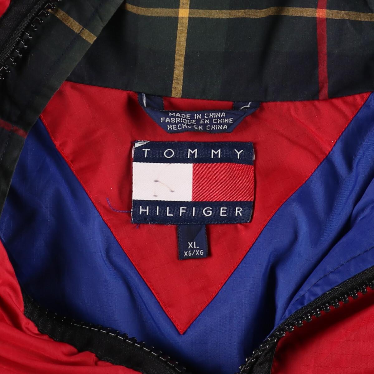 古着 90年代 トミーヒルフィガー TOMMY HILFIGER アノラックパーカー ダウンジャケット メンズXL ヴィンテージ /eaa193800 【210924】【HNY22】