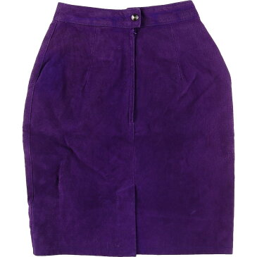 古着 GLOBAL IDENTTY 本革スエードレザー ハーフ丈 タイトスカート レディースM /eaa194375 【210925】【HNY22】【SS2206】【SS2209】 【SS2209】