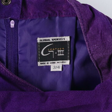 古着 GLOBAL IDENTTY 本革スエードレザー ハーフ丈 タイトスカート レディースM /eaa194375 【210925】【HNY22】【SS2206】【SS2209】 【SS2209】