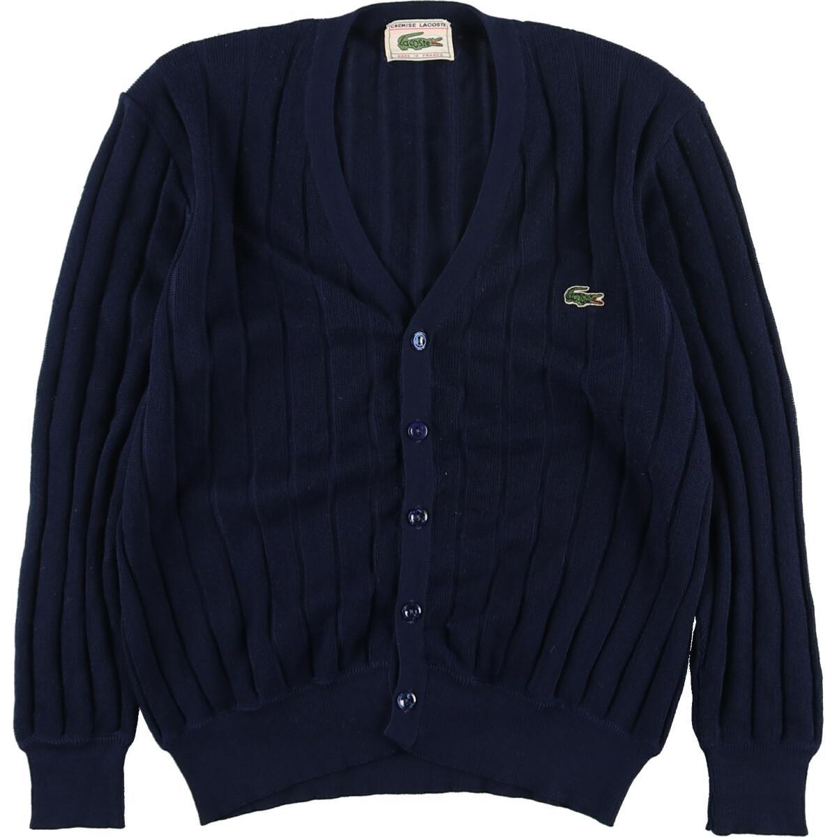 古着 70年代 ラコステ LACOSTE CHEMISE フレンチラコステ ニットカーディガン フランス製 レディースM ヴィンテージ /eaa215585 【211230】【SS2206】