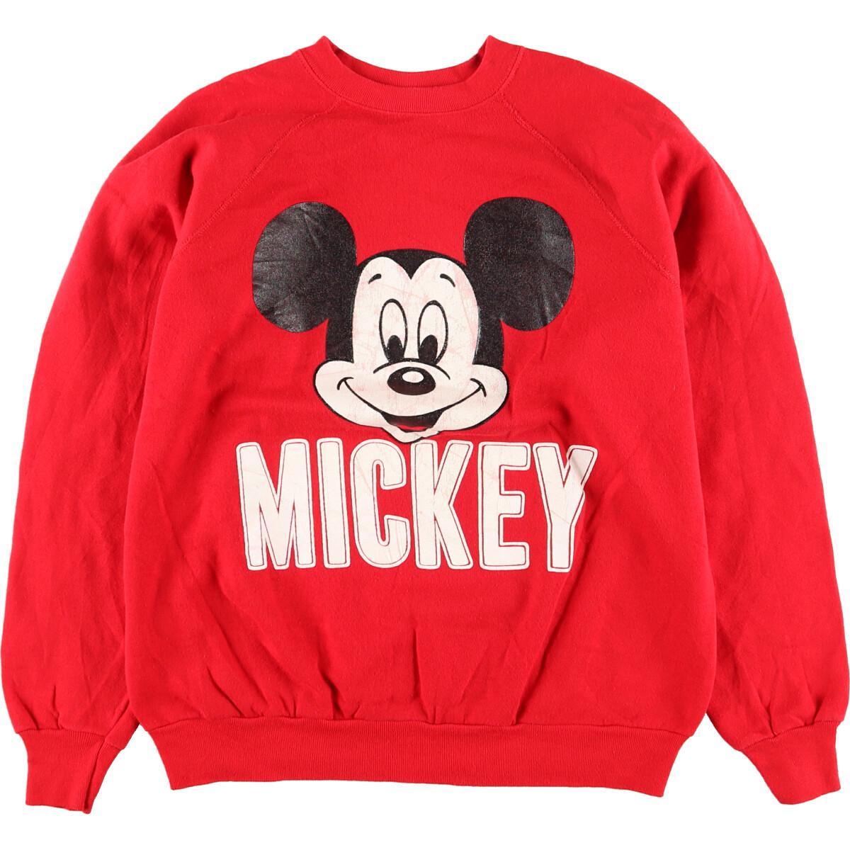 古着 90年代 DISNEY WEAR MICKEY MOUSE ミッキーマウス キャラクタースウェットシャツ トレーナー USA製 レディースXL ヴィンテージ /eaa217082 【211220】【HNY22】【SS2206】