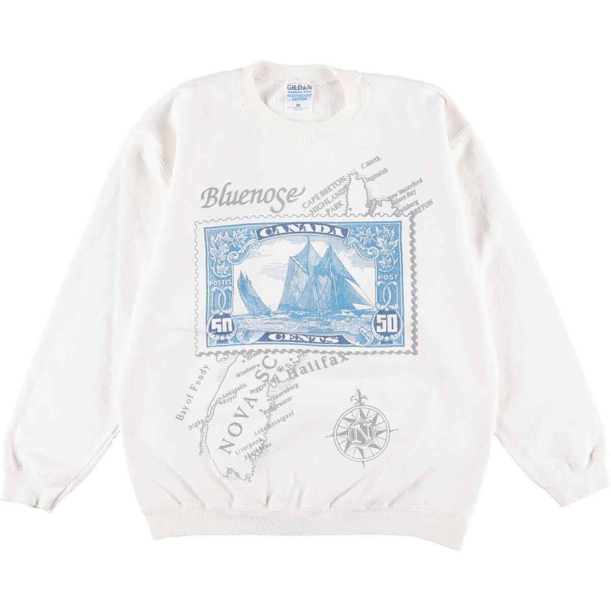 古着 ギルダン GILDAN プリントスウェットシャツ トレーナー カナダ製 メンズM /eaa220220 【220225】