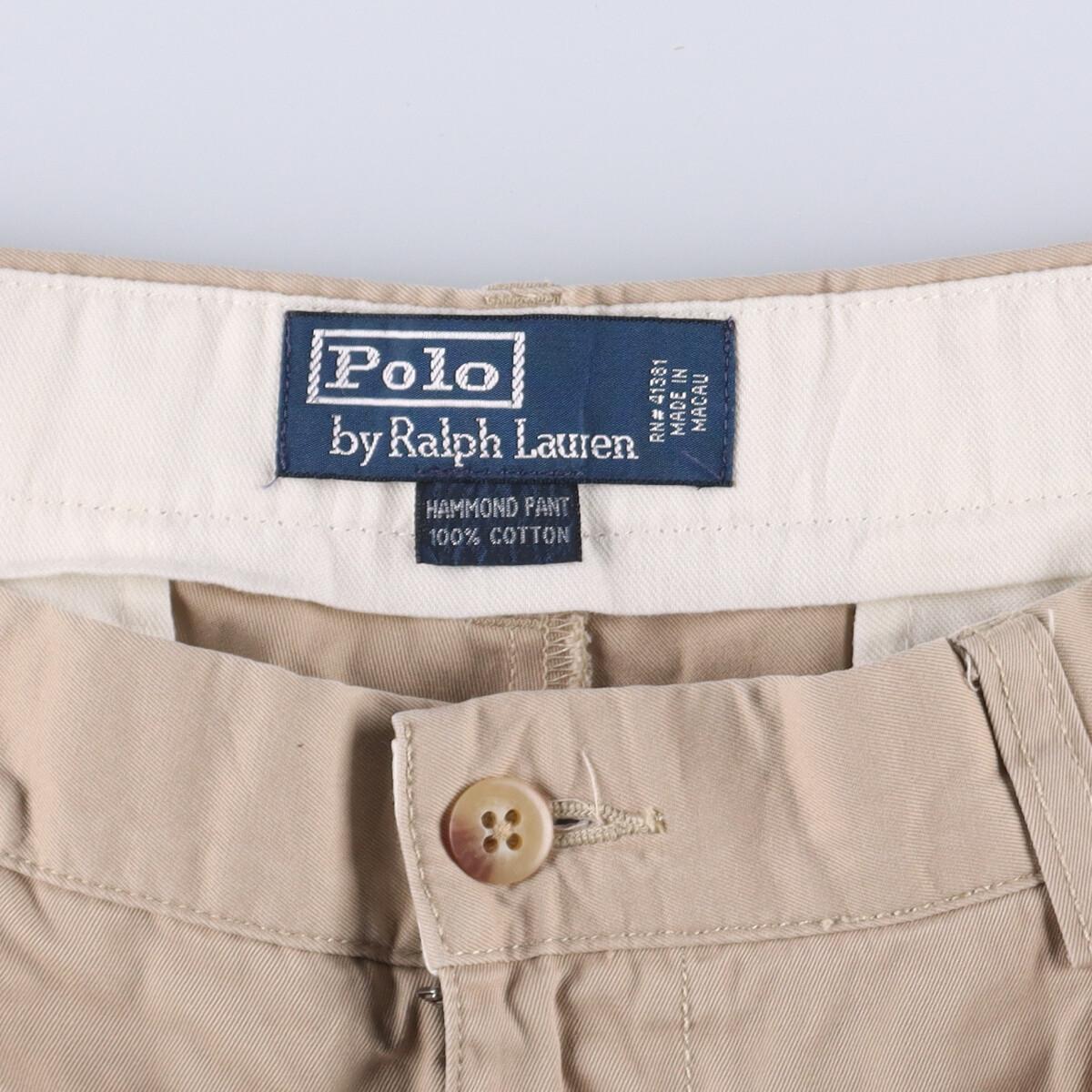 古着 ラルフローレン Ralph Lauren POLO by Ralph Lauren ツータック チノパンツ メンズw33 /eaa232199 【中古】 【220619】