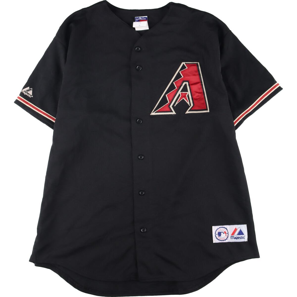 古着 マジェスティック Majestic MLB ARIZONA DIAMONDBACKS アリゾナダイヤモンドバックス ゲームシャツ ベースボールシャツ USA製 メンズXL /eaa245884 【220512】 【SS2303】