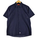 古着 ディッキーズ Dickies 半袖 ワークシャツ メンズM /eaa255224   